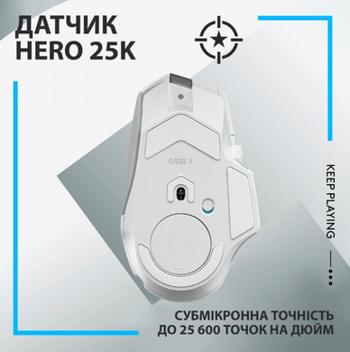 Миша Logitech G502 X Lightspeed Wireless White (910-006189)